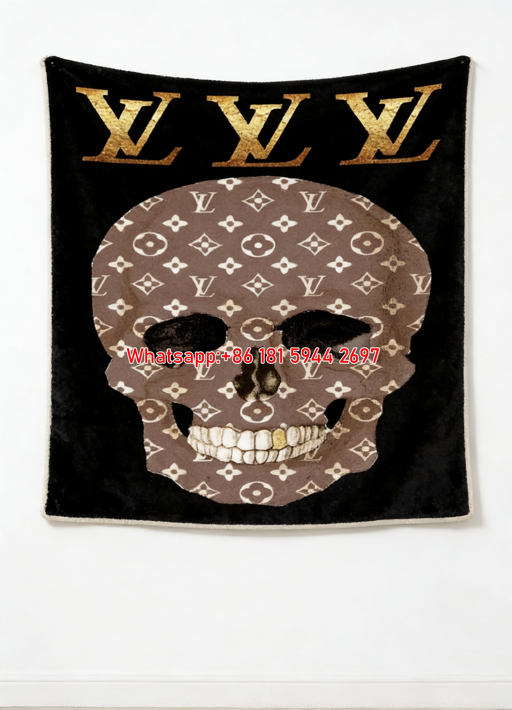 LV Skull Blanket Monogram Skull Throw IMG_3618